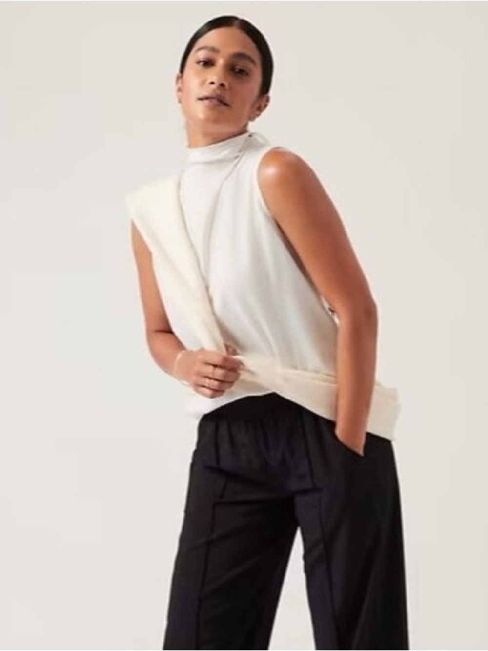 Athleta S Outbound Tank Small Magnolia White